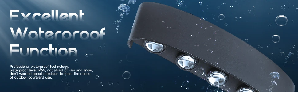 Description Picture 2 of itemLED Wall Light IP65 Waterproof Outdoor Wall Lamps Warm Porch Garden Lighting Bedroom Room Decor Home Fixture Aluminum Lustre