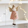 New Christmas Girl Ballet Angel Christmas Tree Pendant Mouse Doll Pendant  Plush Hanging Xmas Decoration Charms New Year Gifts 6