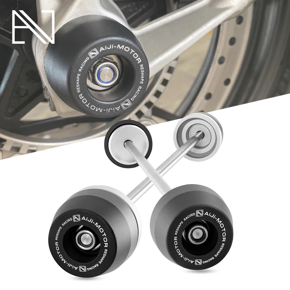 Crash Protector Frame Sliders For GSXR600 GSXR750 2004-2021 - Front & Rear Axle Sliders In Black (2011-2018 Fit)