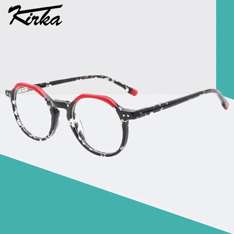 Kirka Kids Glasses Frame Fashion Design Boy Glasses Frame Optical Prescription Eyeglasses Patchwrok Color Child WK3004