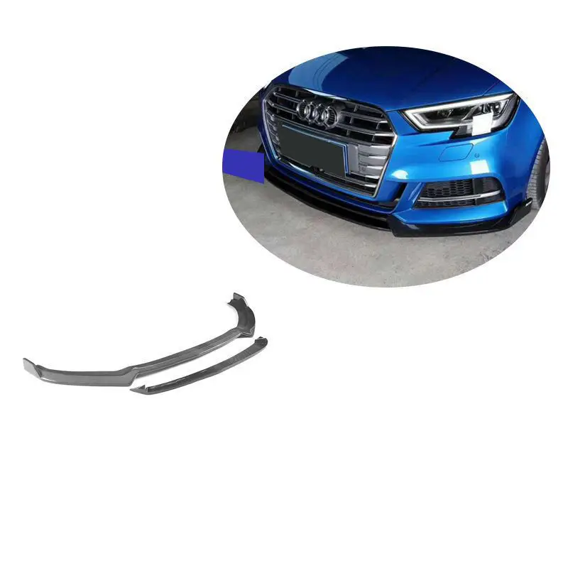 

A3 S3 Carbon Fiber Fibre Front Bumper lip splitter Fit For Audi a3 s3 2017-2018, 100% Tested Well