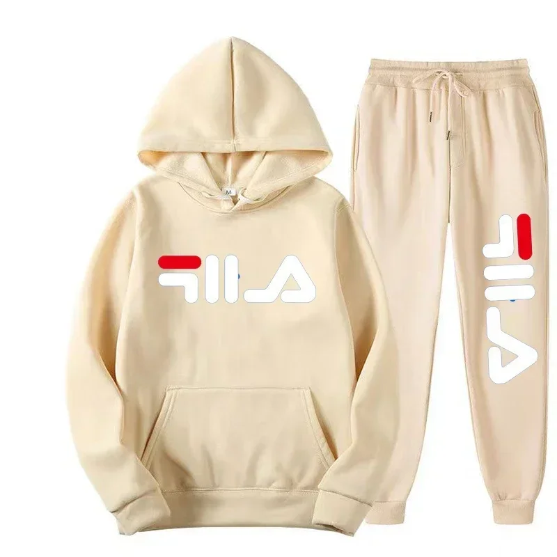 2 Pieces Sets Tracksuit Hooded Sweatshirt +Drawstring Pants Male Sport Hoodies Running Sportswear Men Women Brand Autumn Winter sports suit
