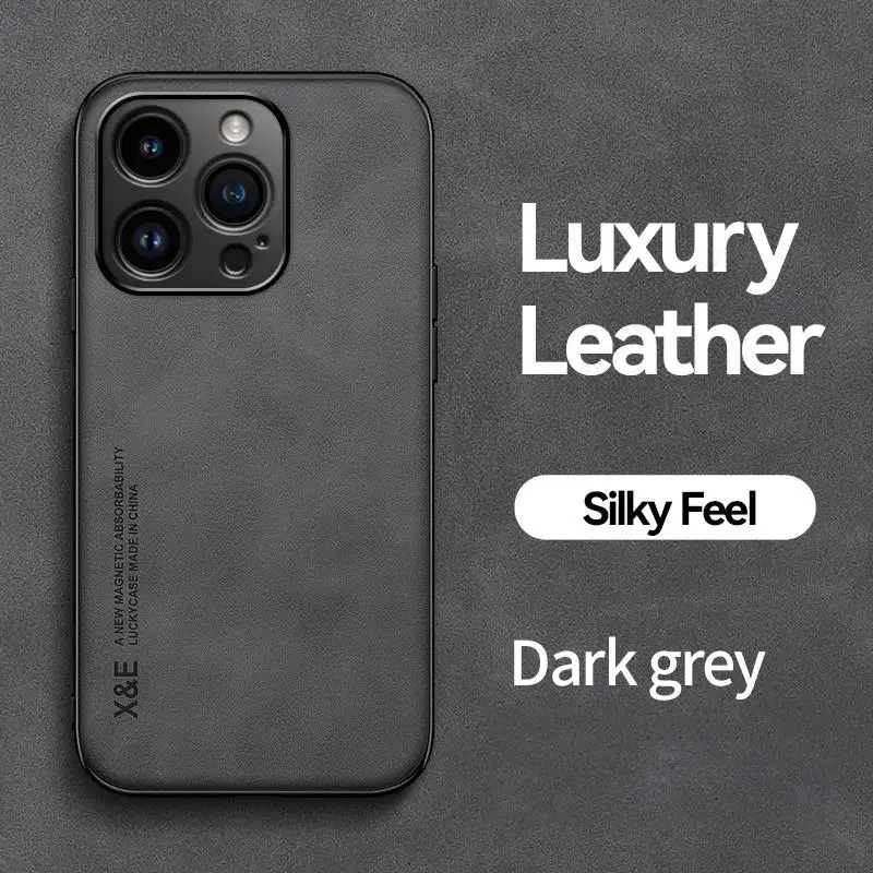 Leather Magnetic Phone Case - Protective Coque Cover