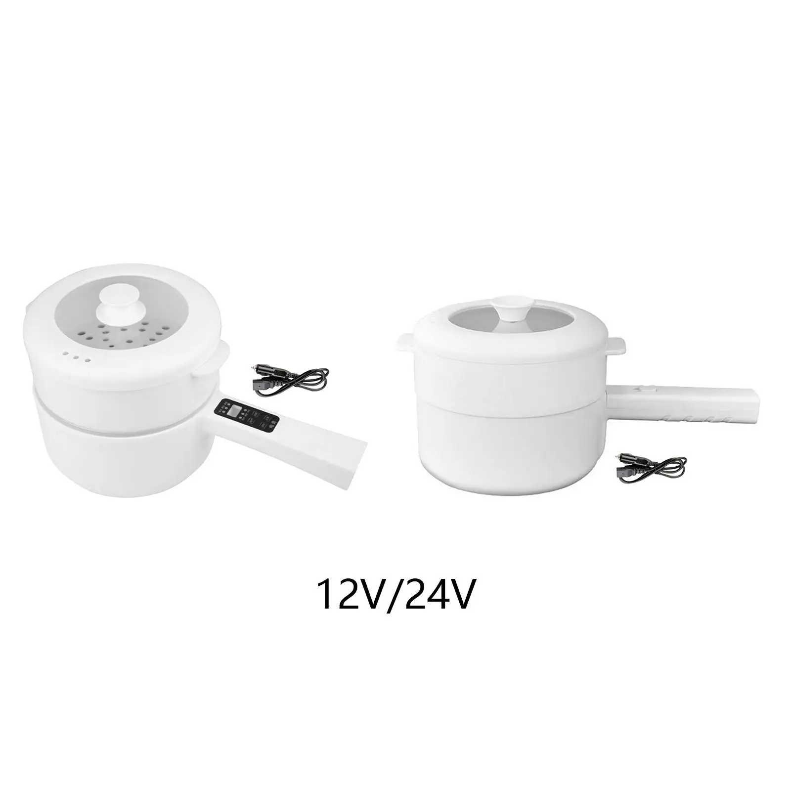 Electric Pot Noodles Cooker Frying Pan Nonstick Soup Pot Portable Multipurpose Ramen Cooker for Steak Soup Eggs Pasta Ramen 2