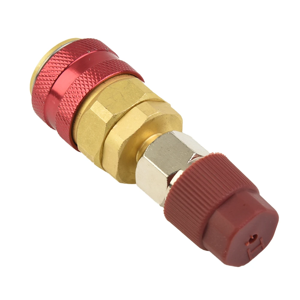 

180° R134A Quick Coupler Adapters Brass Car Air-conditioning Fitting High Side Extension Hot ，Portable Aktisch