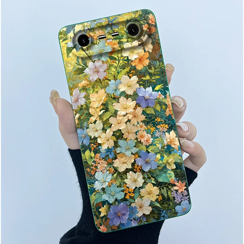 Fashion Simplicity Oil Painting Silicone Soft Shockproof Back Cover