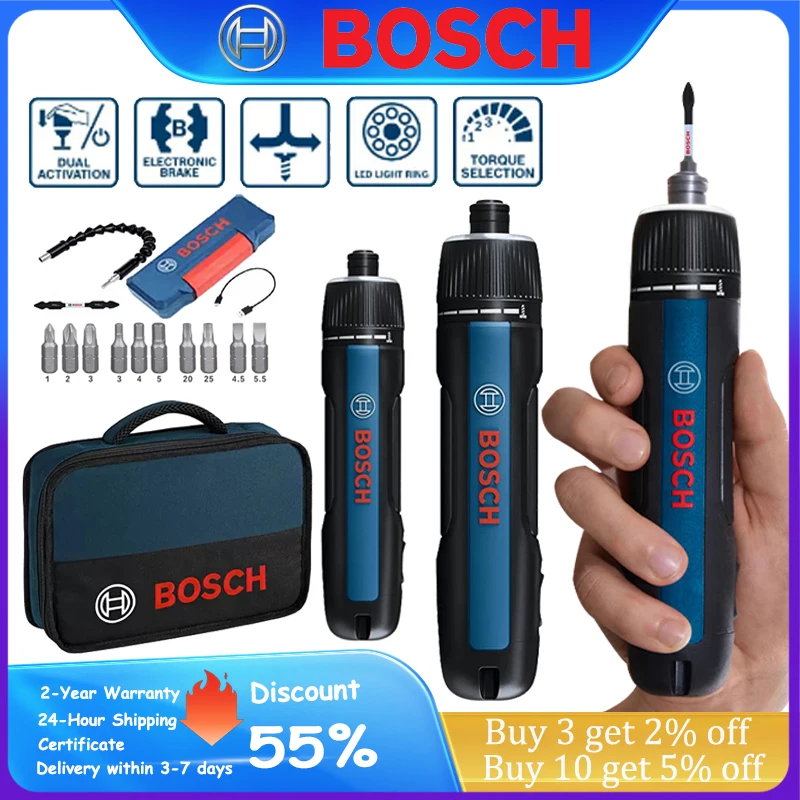 

Global Brand BOSCH Go 3 Electric Screwdriver 3.6V 2Ah Cordless Mini Hand Drill Professional Woodwork Screw Driver PK BOSCH GO 2