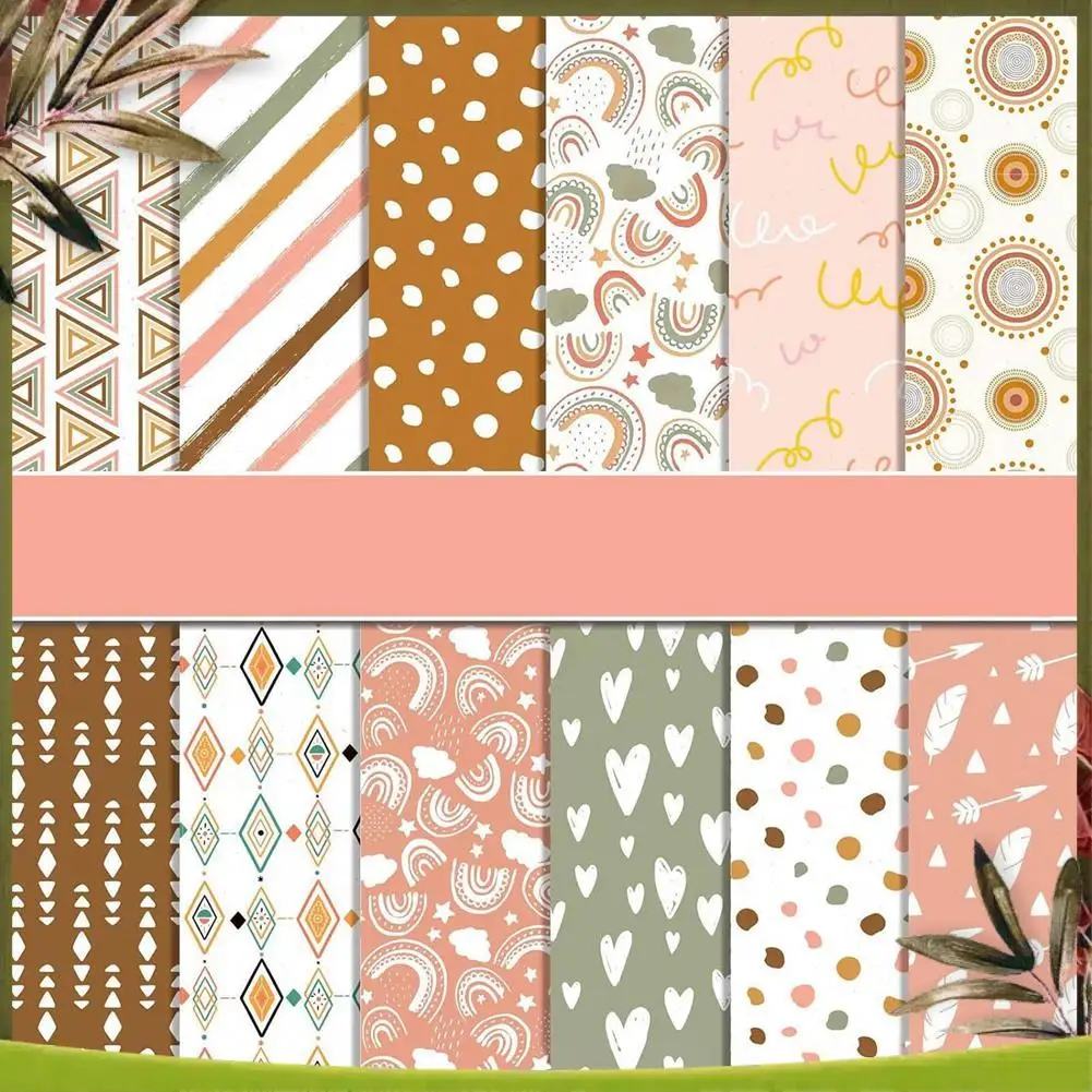 새로운 12인치 X 12인치 귀여운 무늬 카드지 스크랩북 종이, 카드만들기 공예 종이 팩 24개