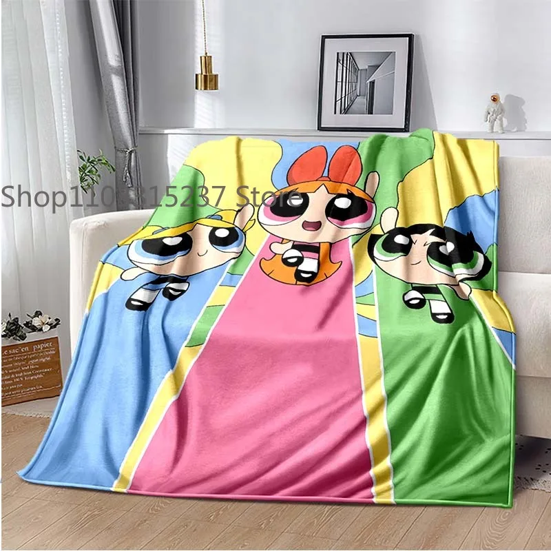 

PP-Power Girls LogoTBBT Blankets,movie Poster Soft Warm Throw Blanket,for Bathroom Bedroom Living Room Sofa Bed Car