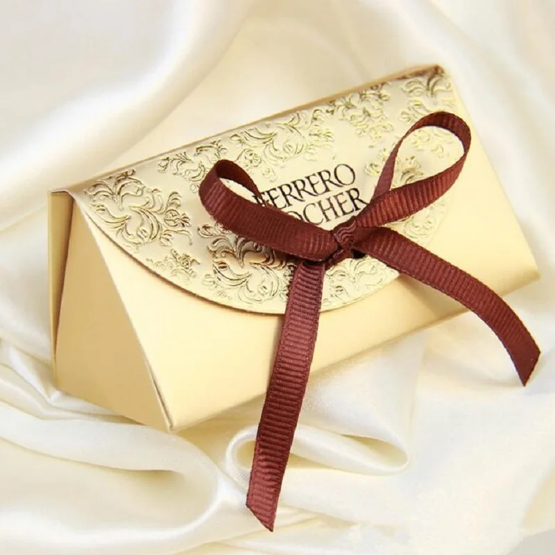 Wedding Favors and Gifts Baby Shower Paper Candy Box Ferrero Rocher Boxes Wedding Favors Sweet Gifts Bags Supplies