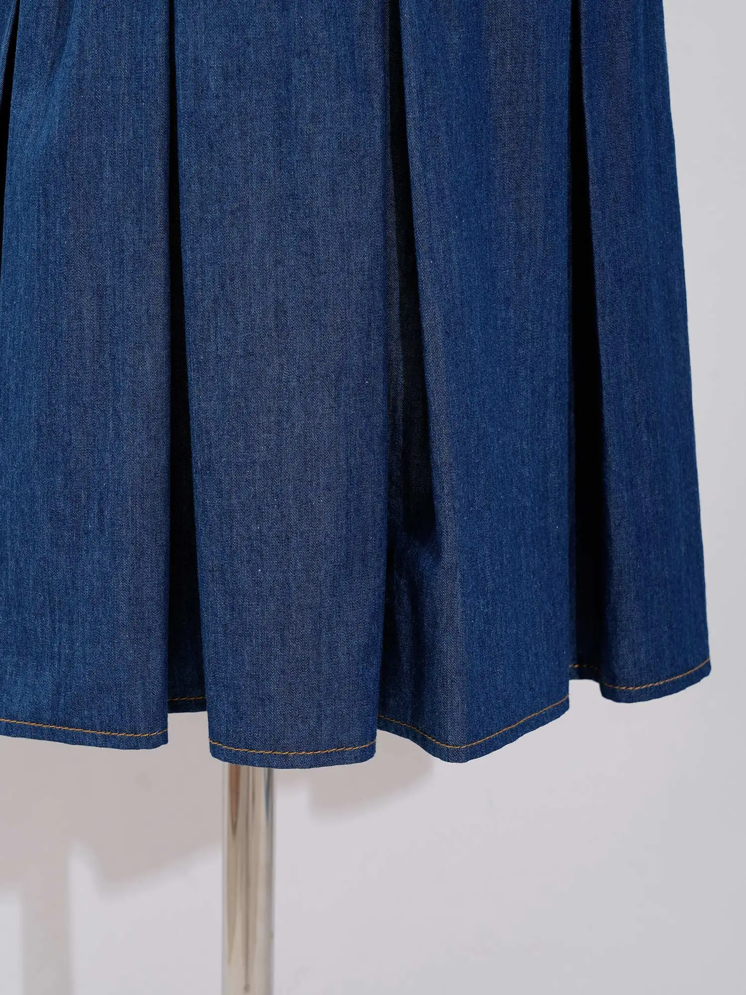 Kids Girls Adjustable Strap Bib Skirt Denim Overall Dress Pleated Suspender Casual Overalls Pleated Daily Dresses with Pocket