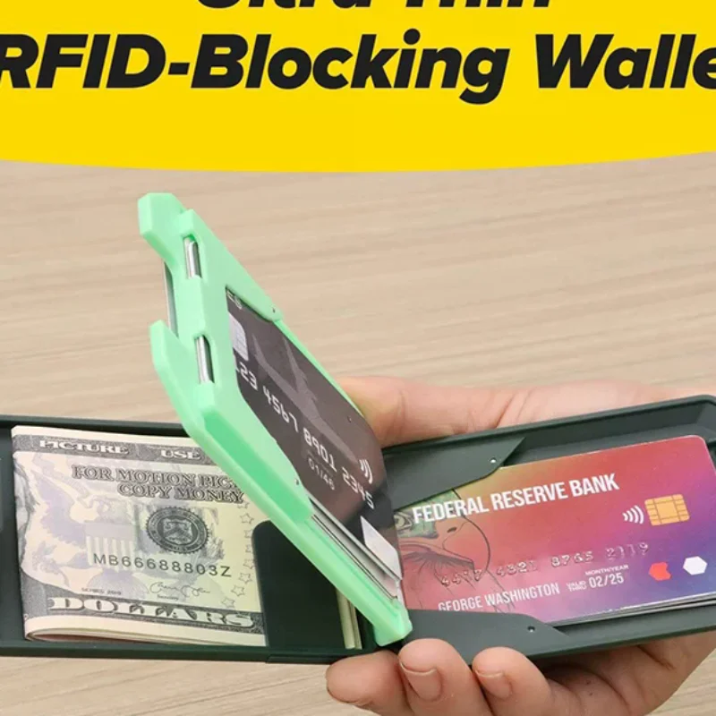 1/2PCS Ultra-Thin Wallet Anti-Demagnetization Shielded Wallet Removable Wallet Anti-Theft Wallet Anti-Pressure