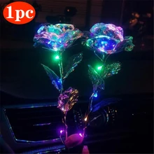 

1pcs Simulation Rose Lasts Forever Love Flowers With Light Wedding Decor Creative Gift Dry flowers Home decoration