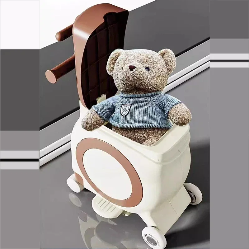 Baby Safety Seat with Guardrail 13-inch Battery Car Can Sit On Children's Scooters Multi-Function Can Be Adjusted with Pull Rod