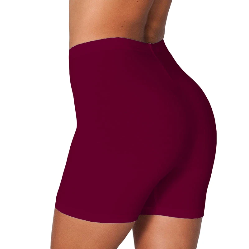 Ladies Fitness Shorts Large Size Stretch Elastic Three Points Leggings Women Solid Color Sports Clothing Female Feet Slim Shorts