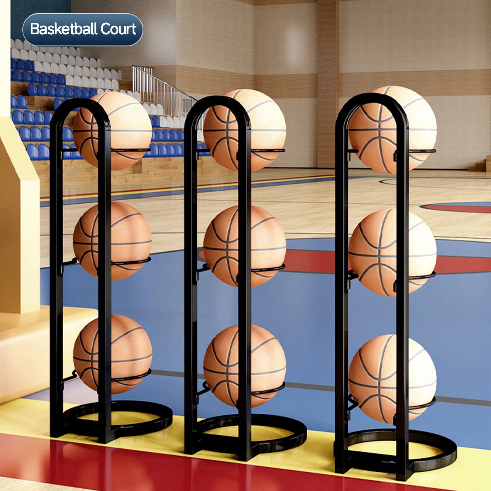 Indoor Children Basketball Storage Rack Home Put Ball Football Storage Basket Placed Rack Volleyball Stand Holder Space