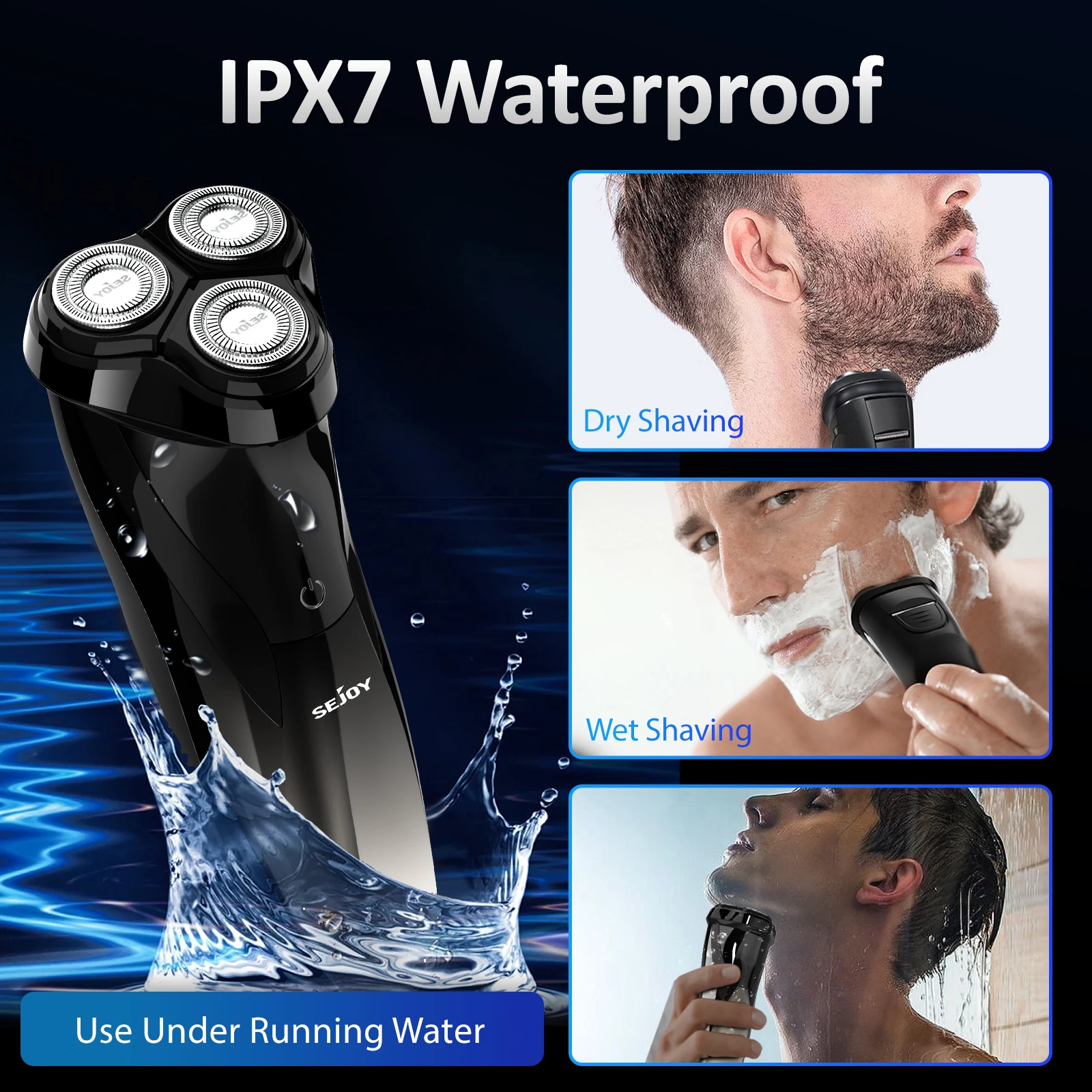 Sejoy Electric Shaver For Men  Electric Shavers Razor Shaving Machines With Pop Up Trimmer For Travel Home Rechargeable Trimmer 5