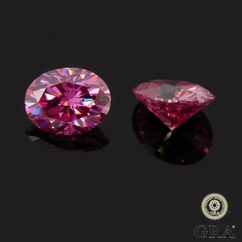 

JINGLI Loose Gesmtone Moissanite Stone Pink Color Oval Shape VVS Pass Diamond Tester Simulation Jewelry Ring Making Wholesale