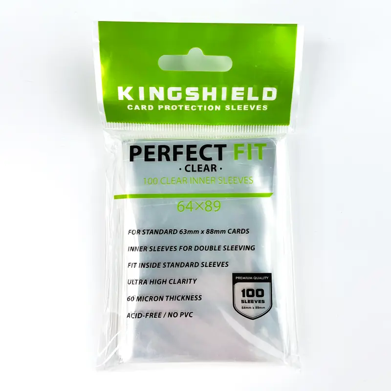 KINGSHIELD 100pcs/lot 64*89mm ClearCard Sleeve Perfect Fit Card Sleeve Card Protector Perfect Size PKM Inner Card Sleeves NO PVC - Image 4
