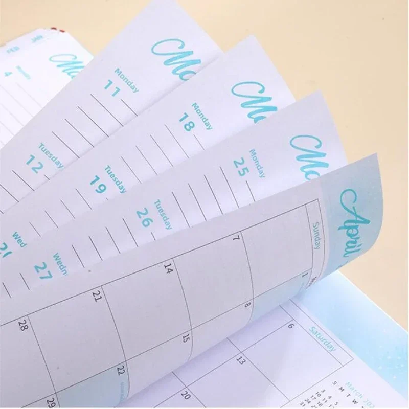 노트북 달력 정리함 다이어리 레이블 플래너, 메모장 목표, 2024 일정 일정, 주간 습관 달