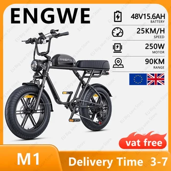 ENGWE M1 250W 48v28.6Ah Bicicletta Elettrica con Doppia Batteria al Litio, 20 Pollici, Sospensione Doppia, Montagna OEM, City, Fuoristrada, E-bike