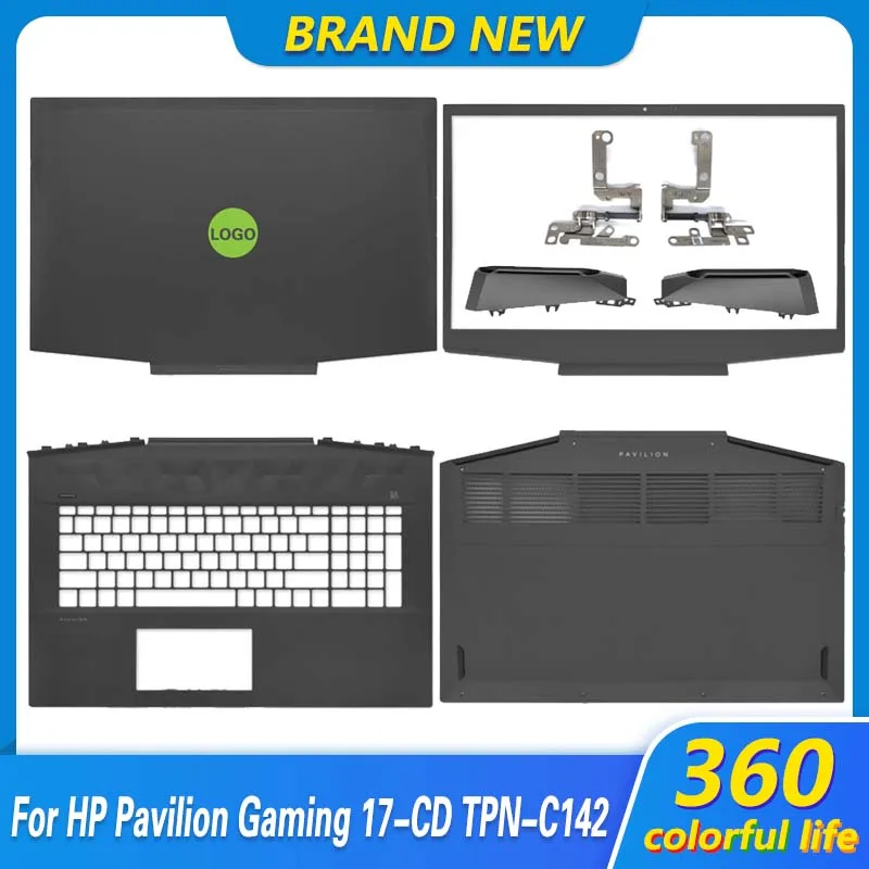 Nuovo Per Hp Pavilion Gaming 17-Cd Tpn-C142 Laptop Lcd Cover Posteriore Lunetta Palmrest Custodia Inferiore Presa D'Aria Cerniere Custodia Superiore S