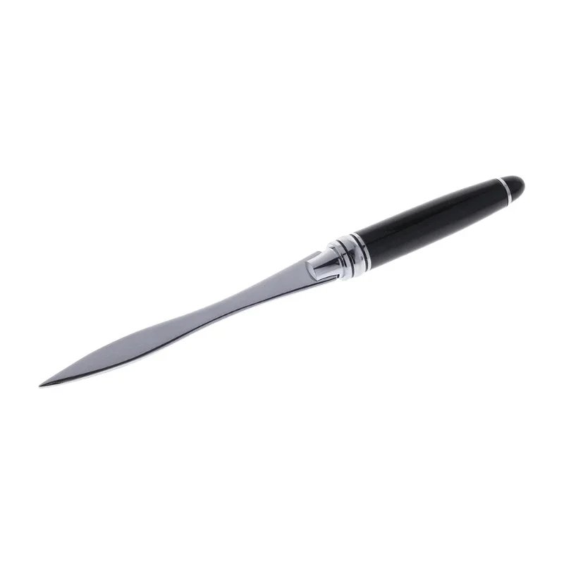 Stainless Steel Letter Opener Cut Cutter Paper Tool Metal Handle Envelopes Cutting Knife Divided File Useful Black Office School