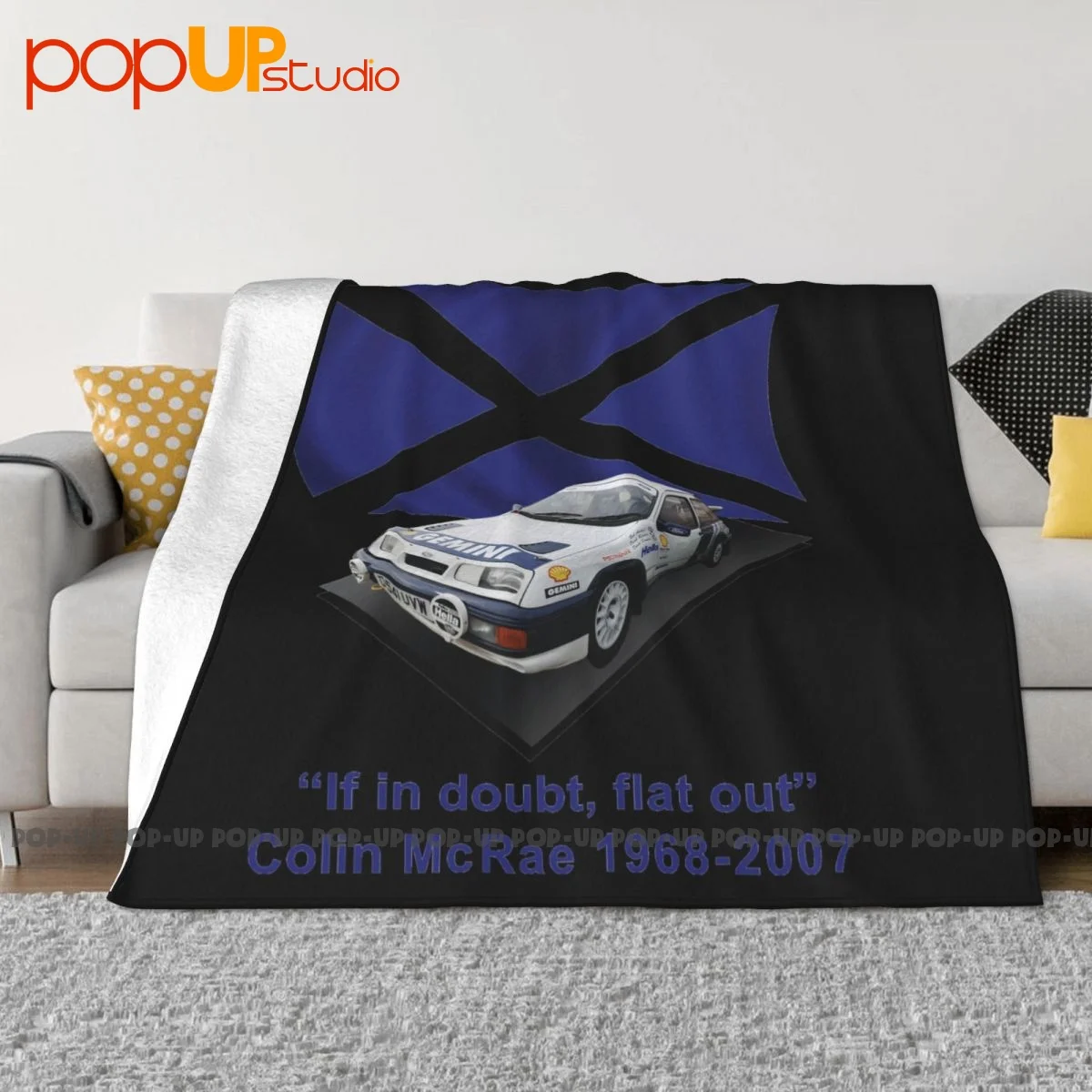 Colin Mcane Ford Sierra Cosworth Rally Coperta Addensare Copriletto Divano Dedicato