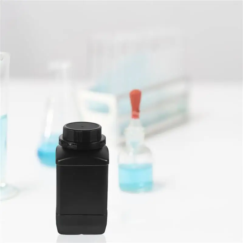2 pz 1000ml bocca grande bottiglia quadrata contenitori di vetro reagente da laboratorio campione chimico sigillatura liquido di stoccaggio bottiglia a bocca larga