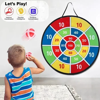 74cm Sticky Ball Dart Board Game – Kids Indoor/Outdoor Educational Family Play Toy 1