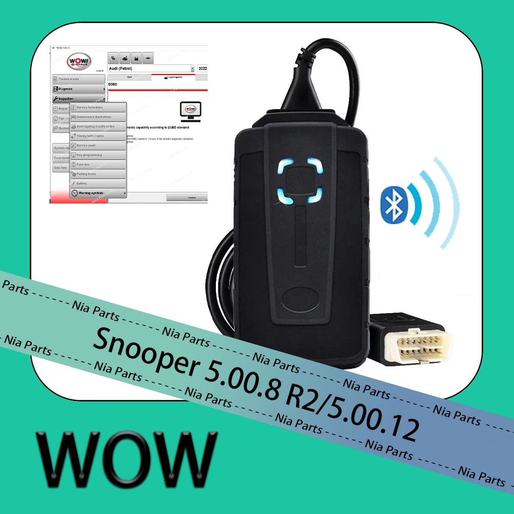 Wow Snooper 5.00.12 Bluetooth Con Keygen Wow Snooper 5.00.8 R2 Diagnostica Delphis Obd2 Scanner Automotriz Camion Auto Strumenti