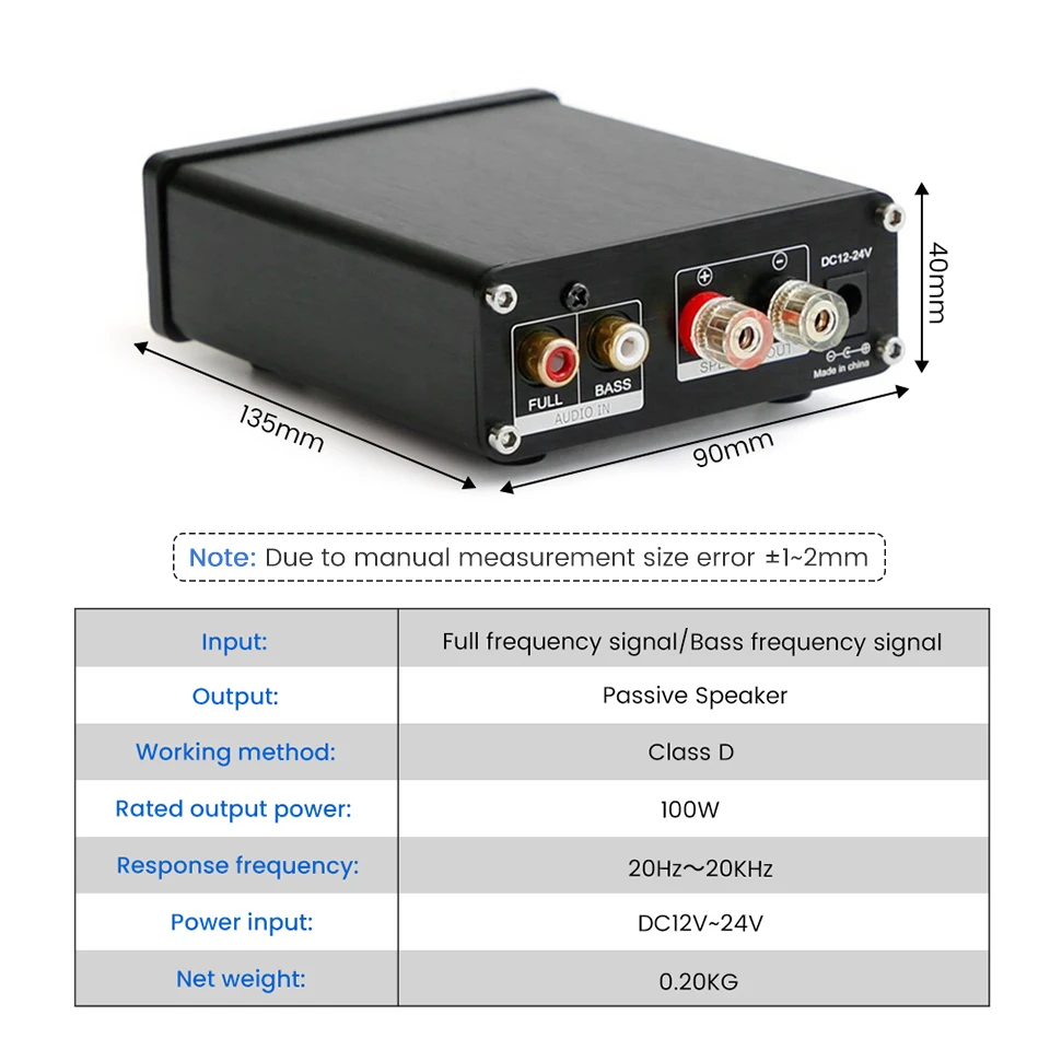 Aiyima 100w tpa3116 subwoofer amplificador classe d