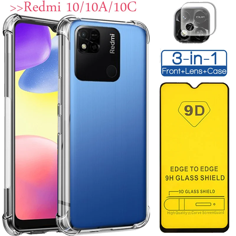 Custodia Redmi 10A Silicone Coque For Xiaomi Redmi 10 A C Custodia Trasparente Redmi 10C Custodia Per Xiomi Redmi 10A 6.53" Custodia Morbida Trasparen