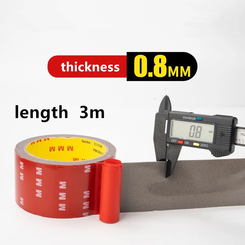 초강력 양면 접착 테이프 300CM 고점도 자동차용 잔여물 없는 장착 고정용 스티커 테이프