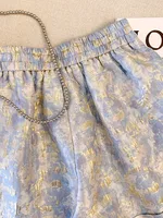 Short Jacquard Solide pour Femme, Vêtement à la Mode, Été, Coréen, Taille Haute, Poches, Tempérament 4