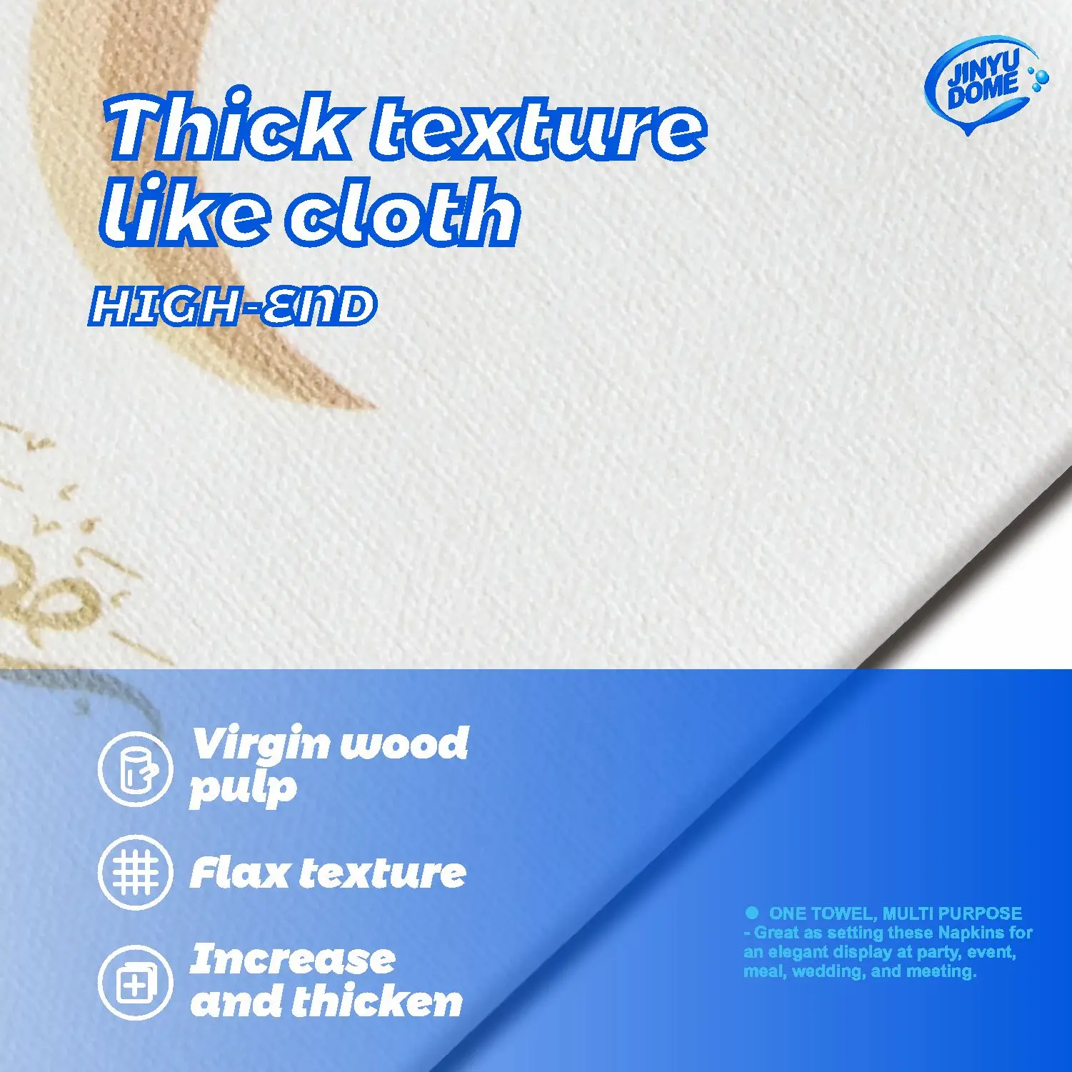Ramadan Eid Napkins Disposable Cocktail Beverage Guest Dinner Napkins 50/100Pcs 9.8x9.8inch for Themed Party/Table Decoration