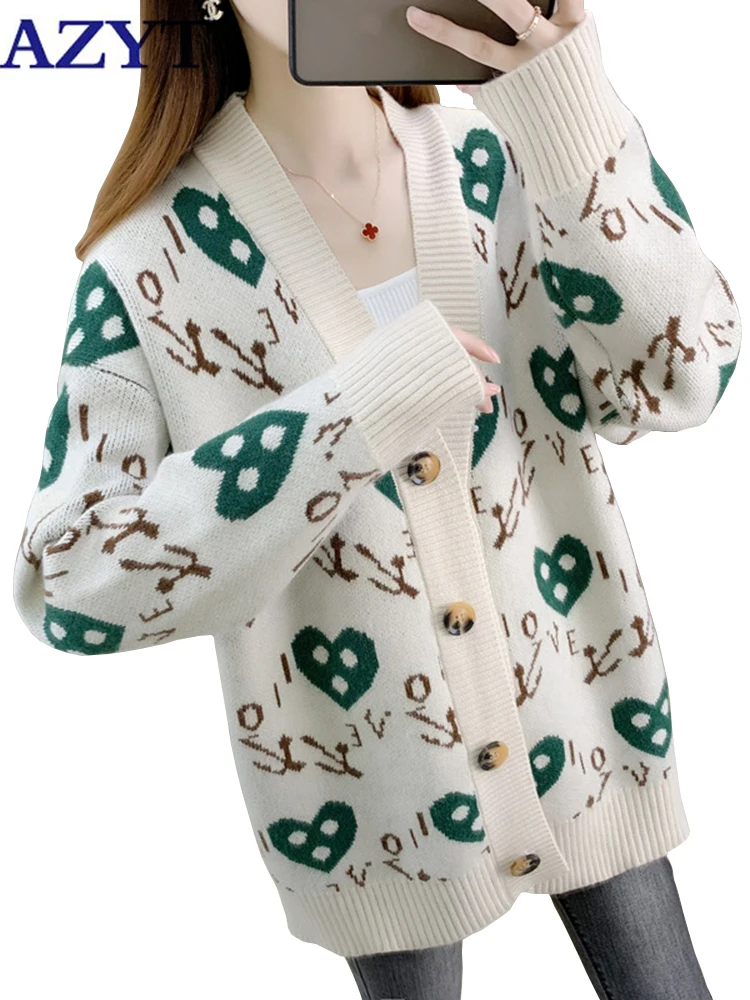 

Женский вязаный кардиган с V-образным вырезом, на осень/зиму