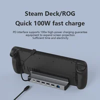 Blueendless USB C Docking Station for Steam Deck & ROG Game Docking 4K@60Hz DP HDMI-compatible Gigabit Ethernet Type C Hub 1