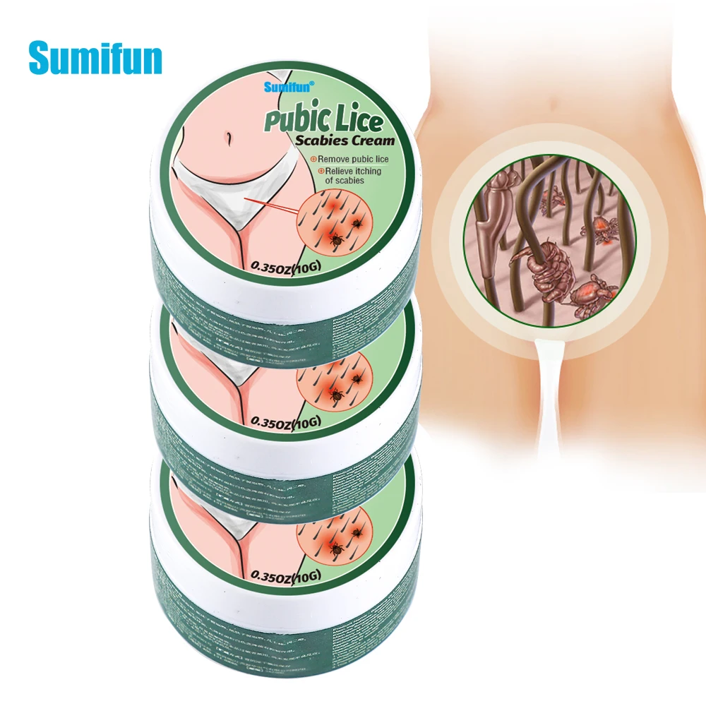 

1/2/3Pcs Sumifun Pubic Lice Cream Remove Mites Scabies Antibacterial Ointment Skin Anti Itching Massage Care Plaster