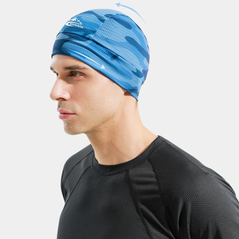 Cooling Skull Cap Breathable Cycling Caps Ice Fabric Anti-UV Bicycle Head Scarf Helmet Liner Outdoor Hiking Quick Dry Cap