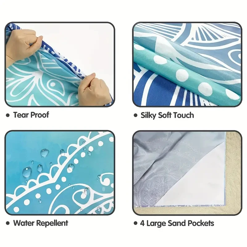 Large Beach Blanket  Waterproof Sandproof Beach Mat  Lightweight Durable Mat For Outdoor Travel Camping Picnic 3