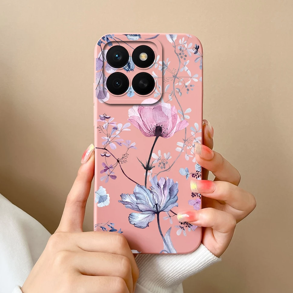 Elegant Shockproof Flower Design Silicone Phone Case