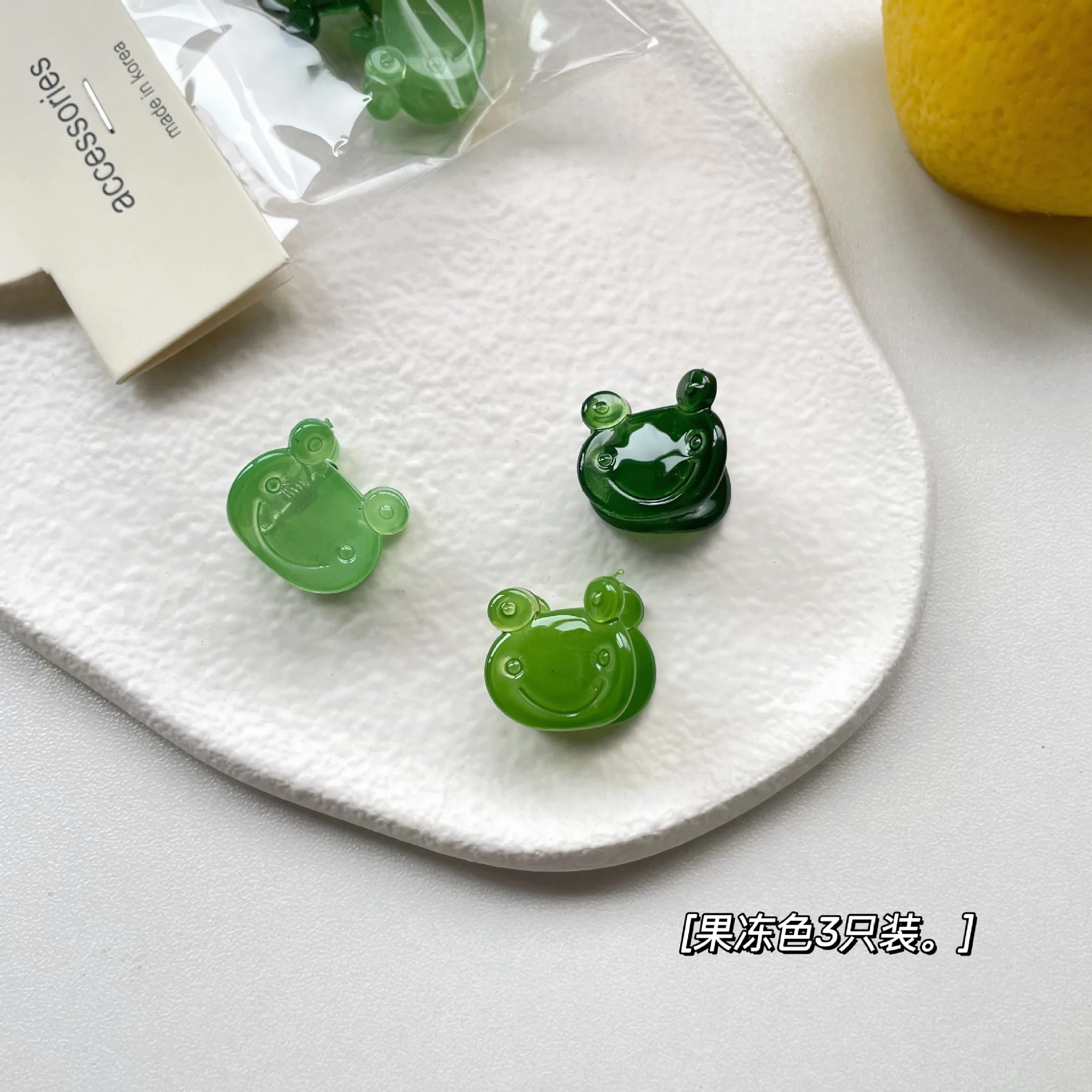 ヘアクリップ,緑のカエルのミニヘア,ヘアクリップ,ヘアアクセサリー,6 