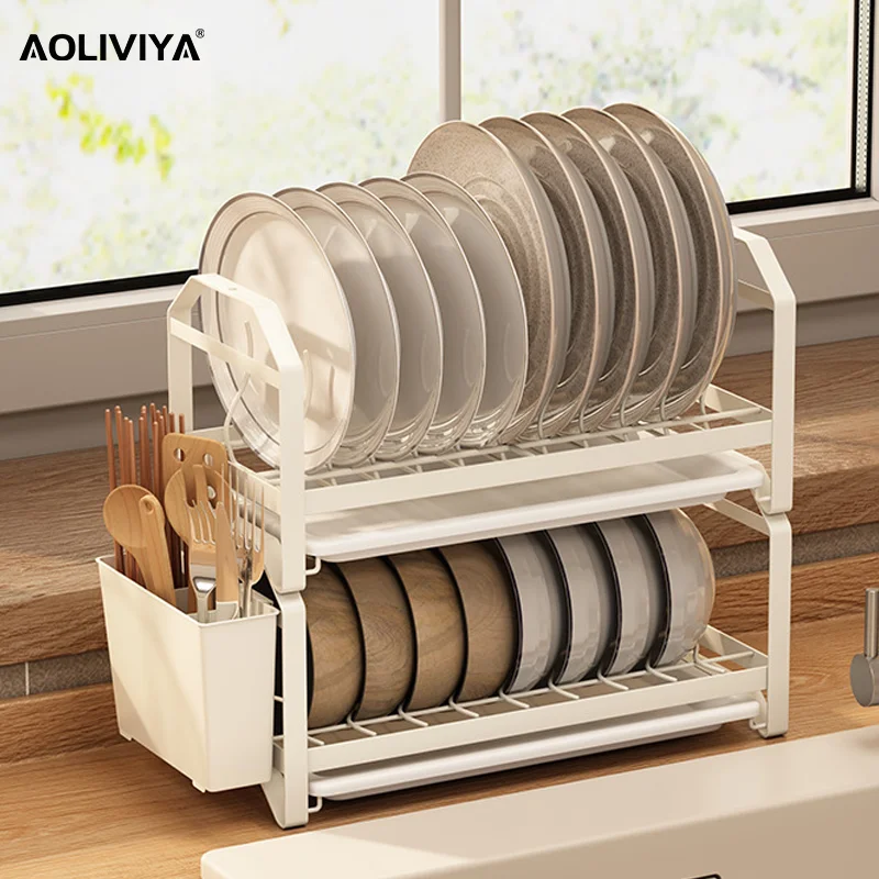 Aoliviya Kitchen Dish Storage Rack Three-tier Plastic Tableware Organizer  With Lid Drain Storage Box Insect-proof Cupboard - Racks & Holders -  AliExpress