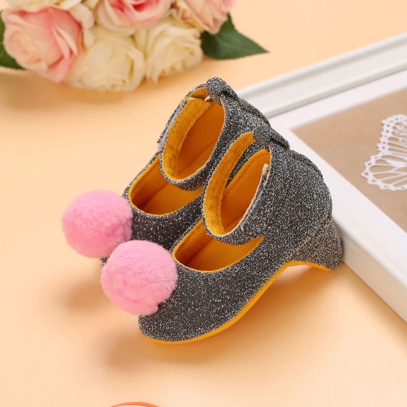 Hot Newborn Infant Baby Fashion Girls High Heels Shoes Princess Bow First Birthday Party Crib Shoes Photo Props Shoes 0-12Months 3