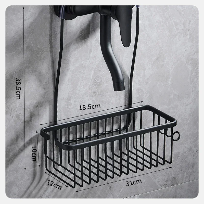 Convenient Toilet Shower Rack with No Drilling Installation Bathroom Storage Basket for Shower Room and Bath Products 6