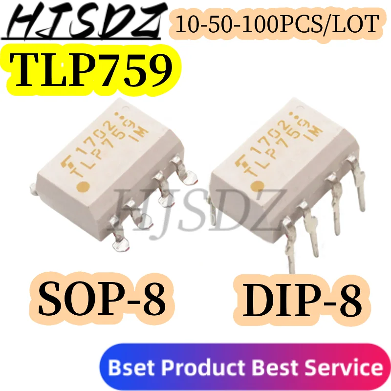10-50-100pcs-lot-optoacopladores-tlp759-tlp759f-controlador-ipm-smd-sop-8-dip8