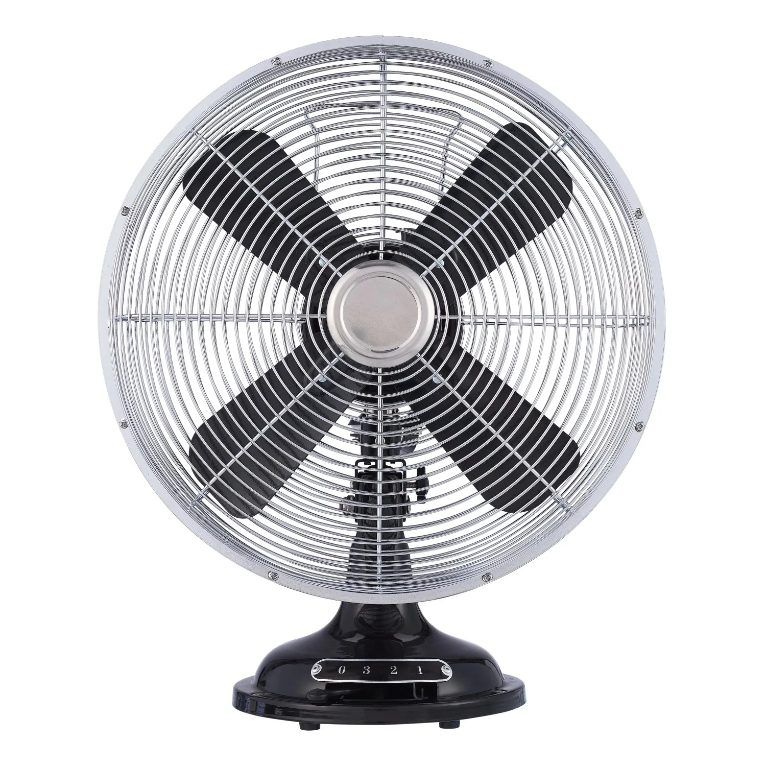

12'' Retro 3-Speed Metal Table Fan, Black | USA | NEW