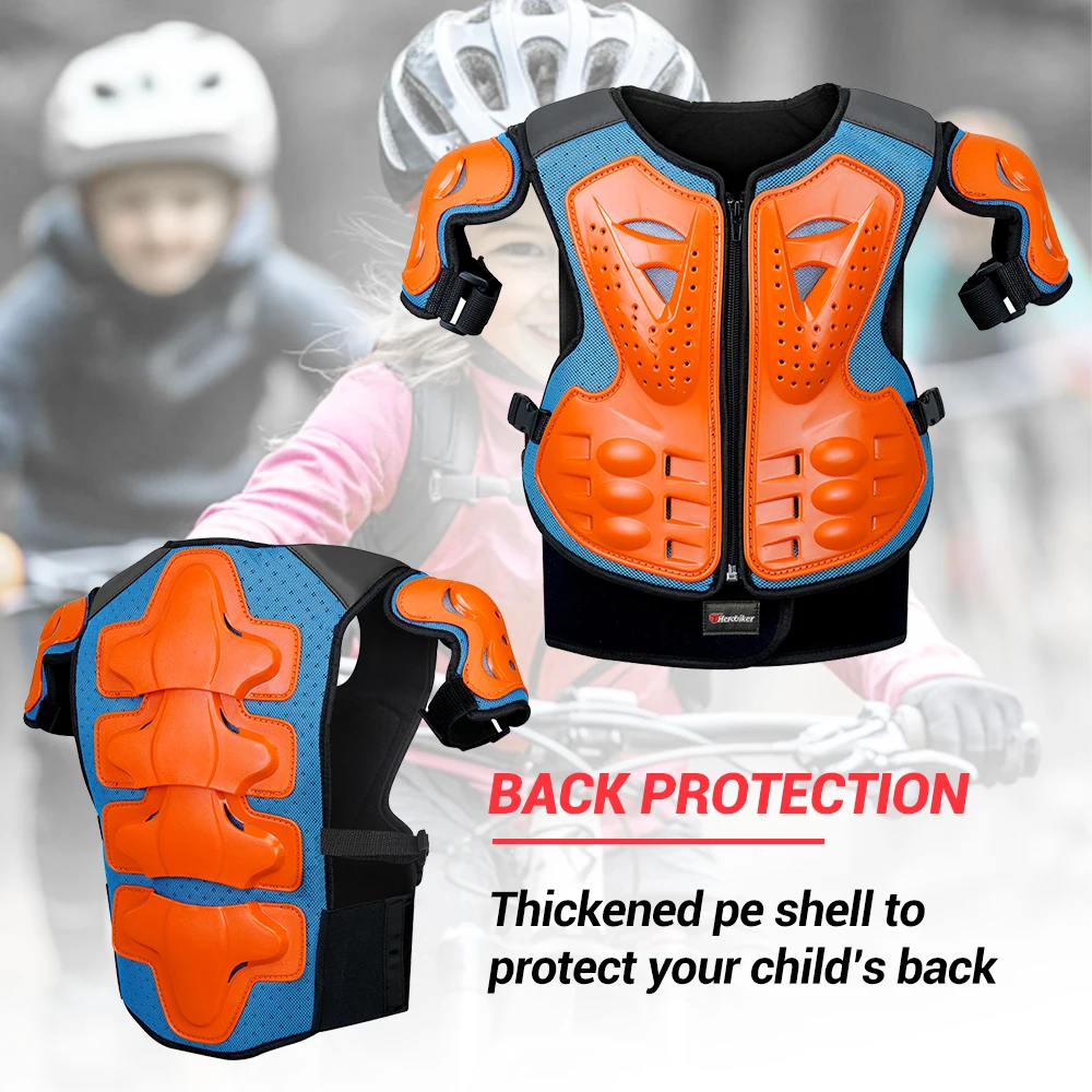HEROBIKER Kids Armor Suit Dirt Bike Gear Chest Motocross Motorcycle For Kids Chest Protective Gear Elbow Knee Pads Guards