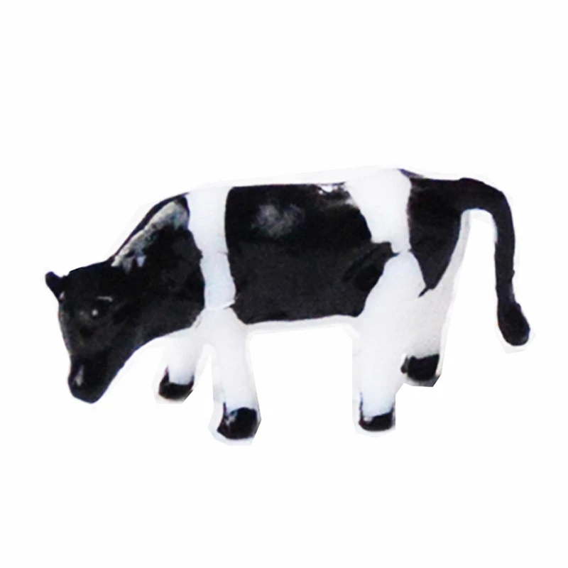 1:87 Scale Soft Rubber DIY Colorful Cow Model Train Layout Model Building Toys 10pcs